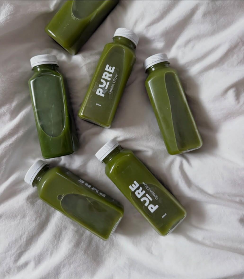 PURE grønne juiceflasker